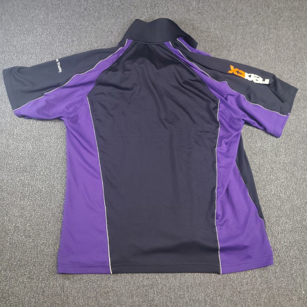 FedEx Uniform Polo Shirt Men's Size 2XL Black & Purple Short Sleeve - Picture 4 of 4